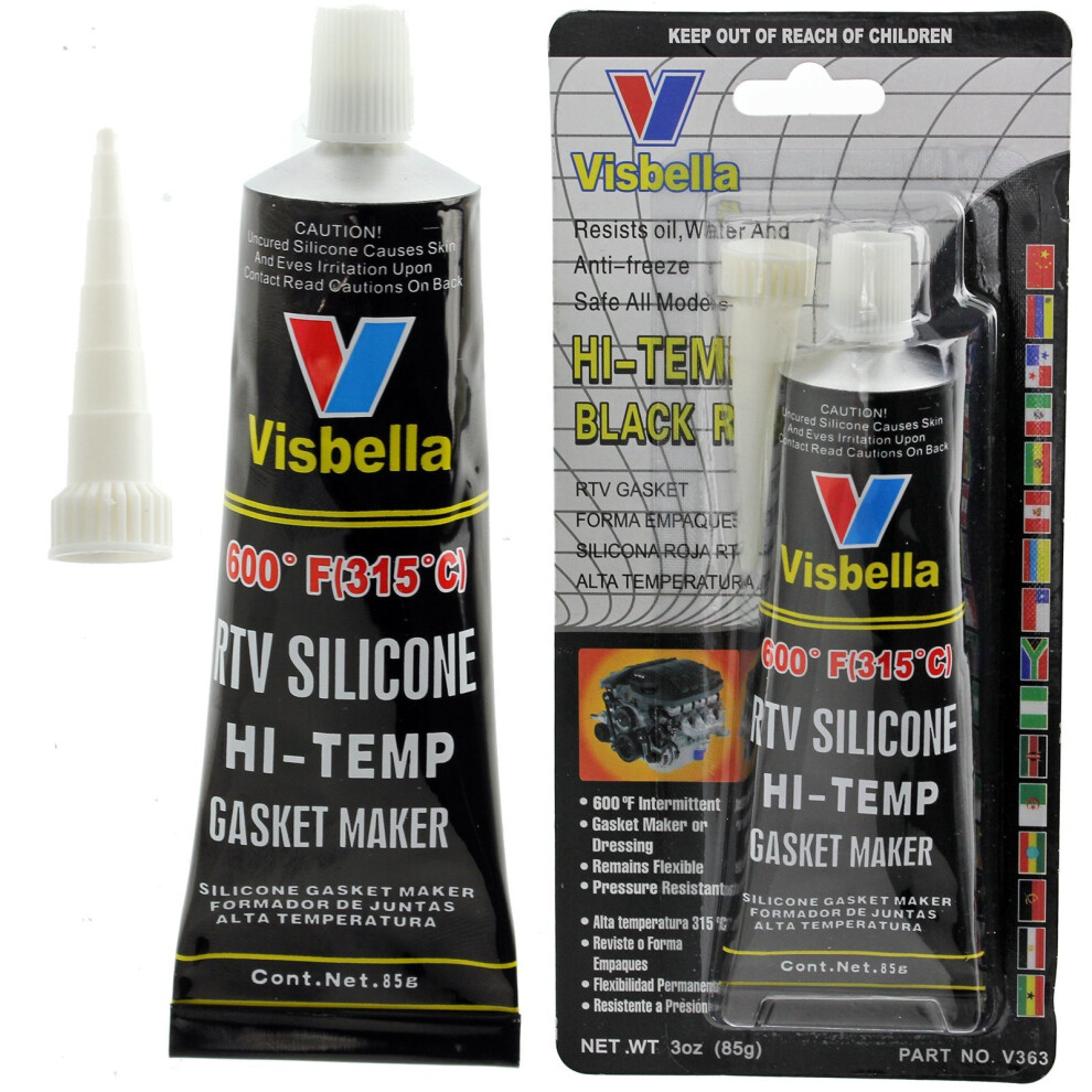 Visbella Silicone Engine Repair Gasket Seal Maker High Temperature (Black) Black 5055992606773