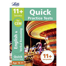 11+ English and Verbal Reasoning Quick Practice Tests Age 10-11 for the CEM tests (Letts 11+ Success)