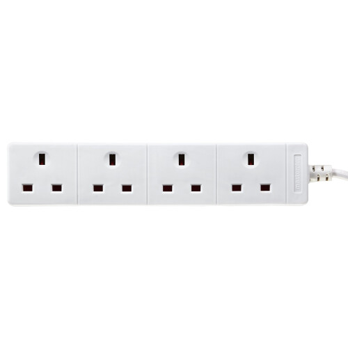 Masterplug 13 A 5 m 4-vej forlængerledning - hvid