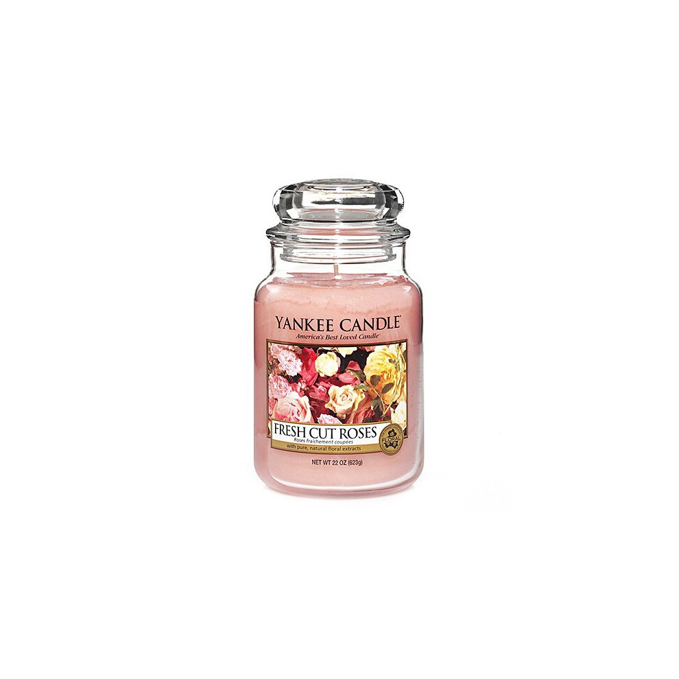 Yankee Candle Fresh Cut Roses Jar Candle, Large - Pink