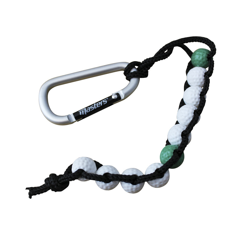 Masters Golf Stroke Score Counter Beads With Carabiner Clip