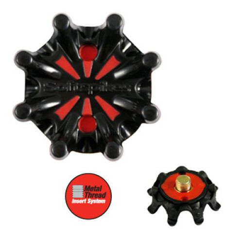 SoftSpikes Black Pulsar Golf Spikes Cleats 6mm Small Metal Thread