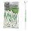 Pride J&M PTS Pro Length Max Golf Tees (50-pack), Vit/Grön, 4-tum 1