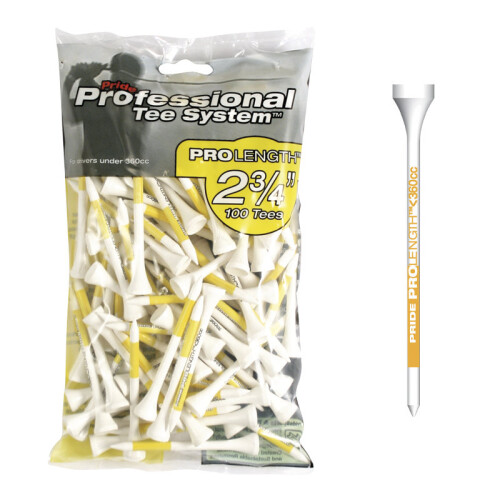 Pride (100 Tees (2 ¾ Inch)) Pride Professional Golf Tee System (PTS)