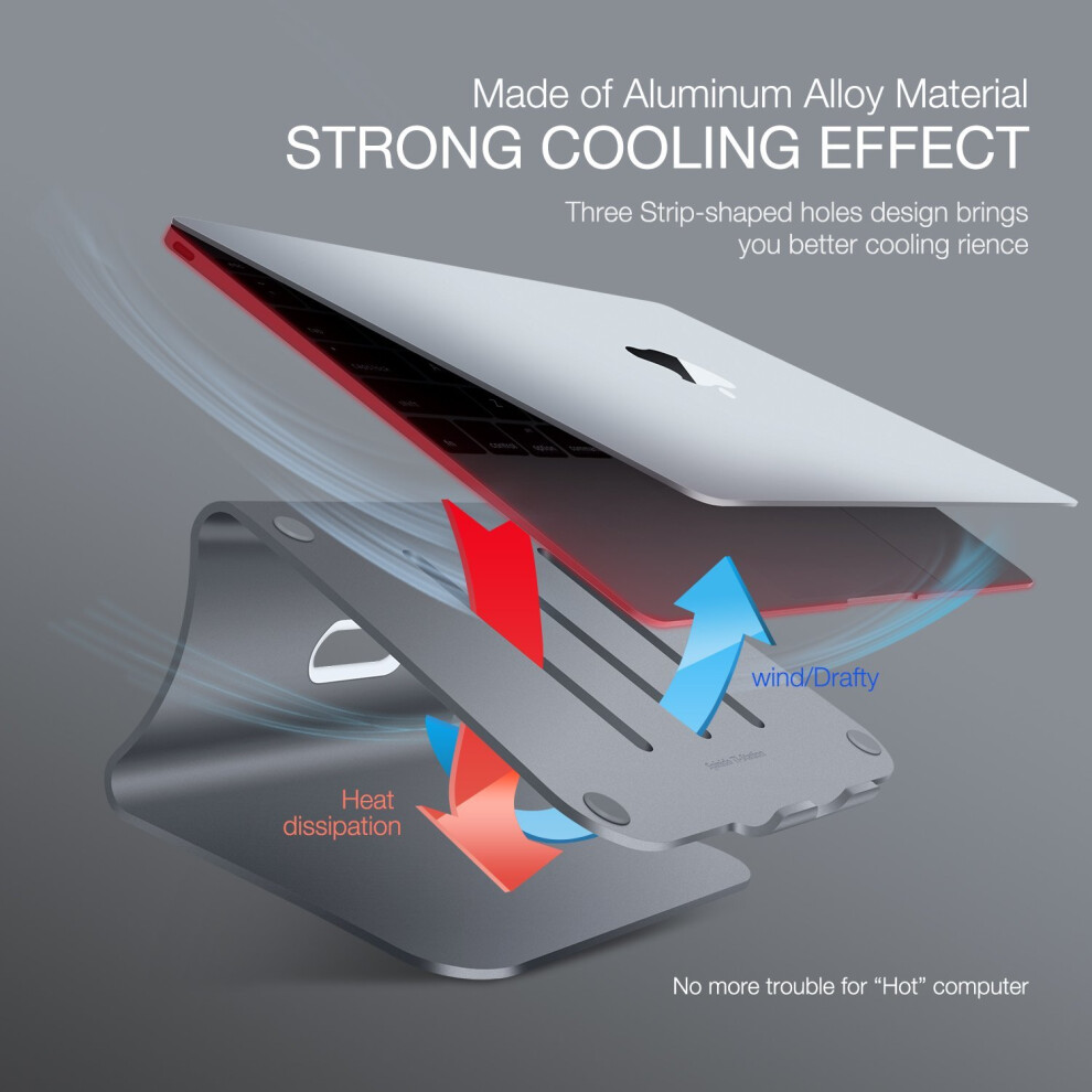 Spinido Aluminum Laptop Desktop Stand for Apple Macbook and All