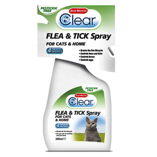 (Cat) Bob Martin Clear Flea & Tick Spray 300ml on OnBuy