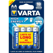VARTA Alkaline AA Size (LR6) Long Lasting Batteries 1.5 V - 4 Pack