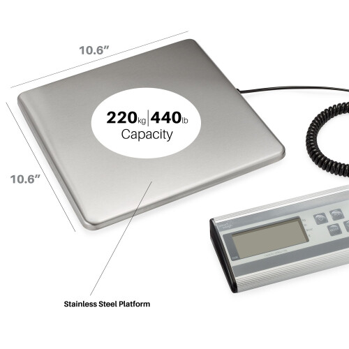 Smart Weigh Postal Scale, Durable Stainless Steel Large Platform, 200kg Capacity 1
