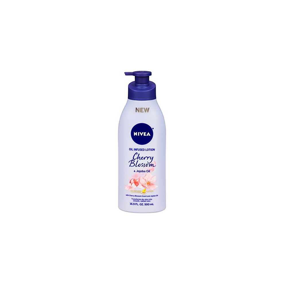 NIVEA Oil Infused Cherry Blossom and Jojoba Oil Body Lotion, 169 Fluid Ounce