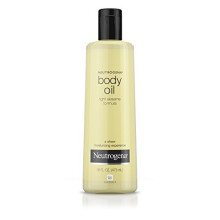 Neutrogena Body Oil Light Sesame Formula Dry Skin Moisturizer & Hydrating Body Massage Oil for Radiant & Healthy Looking Glow Nourishing Bath