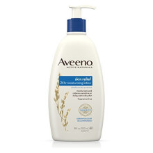Aveeno Lotion Hydratante 24h pour Peau Sensible avec Beurre de Karité & Complexe Triple Avoine