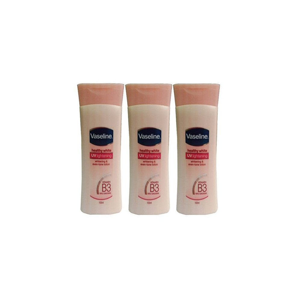 3 Pk, Vaseline Healthy White Skin Lightening Lotion, 100ml Each