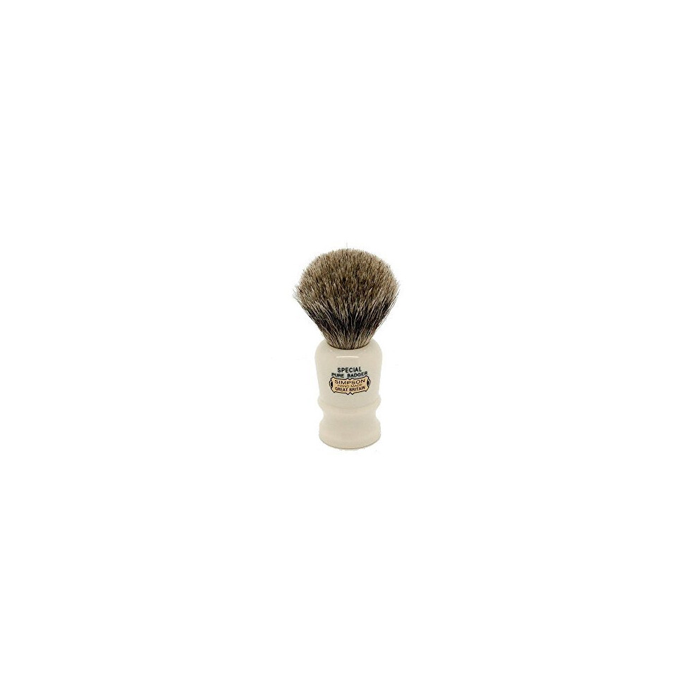 Simpsons Special Pure Badger Hair Shaving Brush With Imitation Ivory Handle
