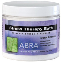 Abra Stress Therapy Sea Salt Bath, Lavender amp Chamomile, 17 Ounce