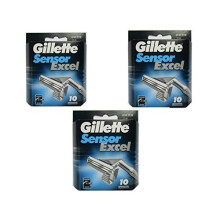 Gillette Sensor Excel 30 Count (3 x 10 Pack)