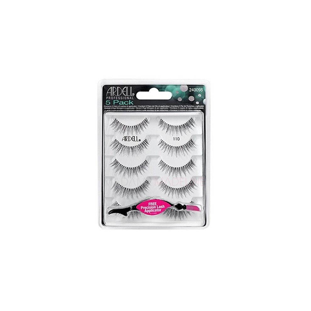 Ardell Pro 5-Pack Lashes & Applicator - 110 Length, 5 Pairs