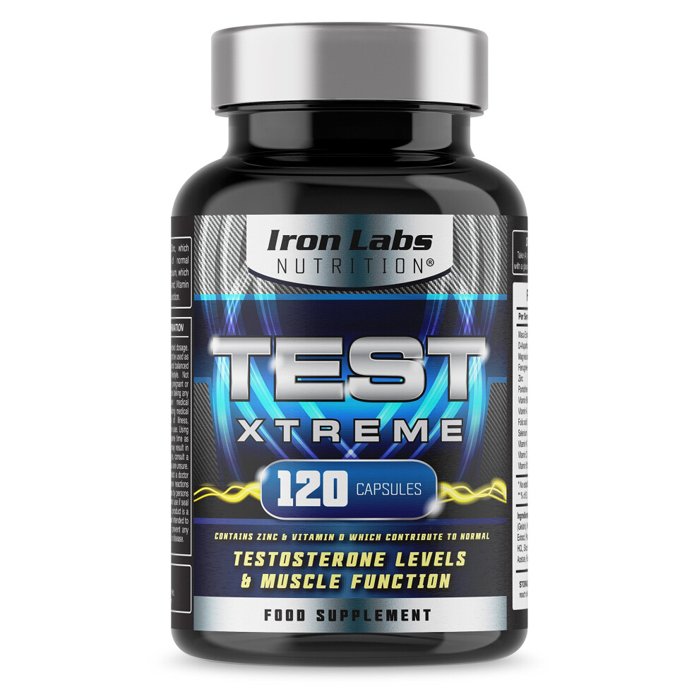 TEST XTREMEÂ® - The ULTIMATE Testosterone Support Supplement | 120 Capsules