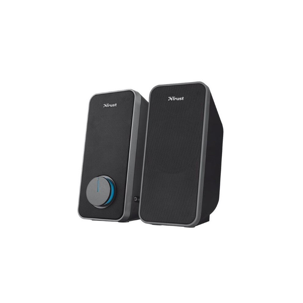 Trust Arys 2.0 PC Speakers 28W Peak Power, USB Powered, Black | 3.5 mm AUX, Volume Control, Headphone Connection, Stereo Computer Speaker Set for Desktop Laptop Tablet Phone - Image 2