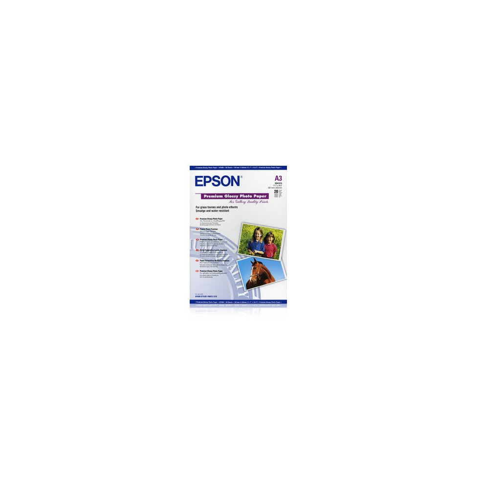 Epson Premium Glossy Photo Paper, Din A3, 255G/M², 20 Sheets