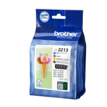 Inktcartridge - BROTHER - LC3213VAL - Hoge capaciteit - Zwart, Cyaan, Magenta, Geel
