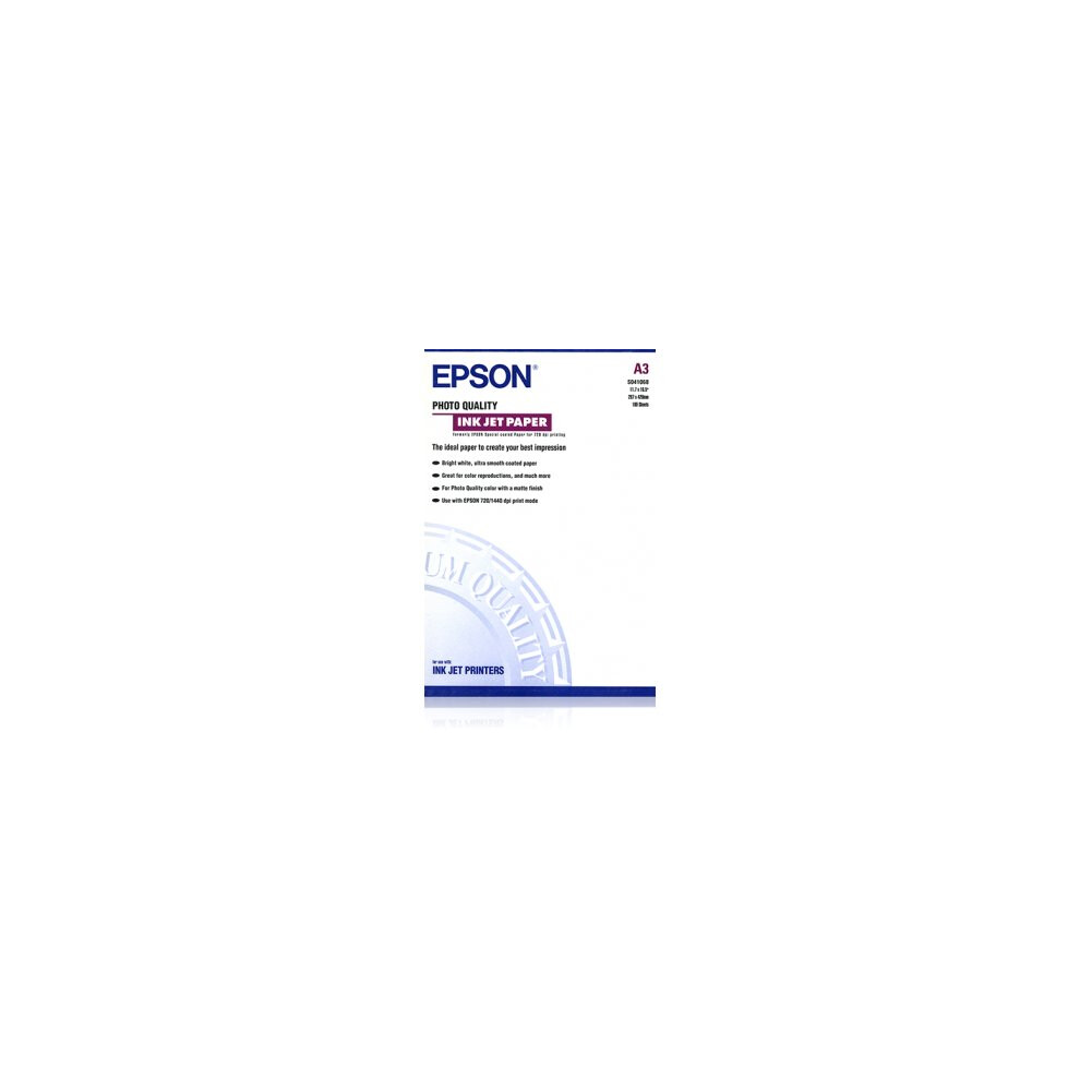 Epson Photo Quality Ink Jet Paper, Din A3, 102G/M², 100 Sheets