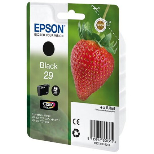 Epson Epson 29 K 5.3ml 175pages Black ink cartridge