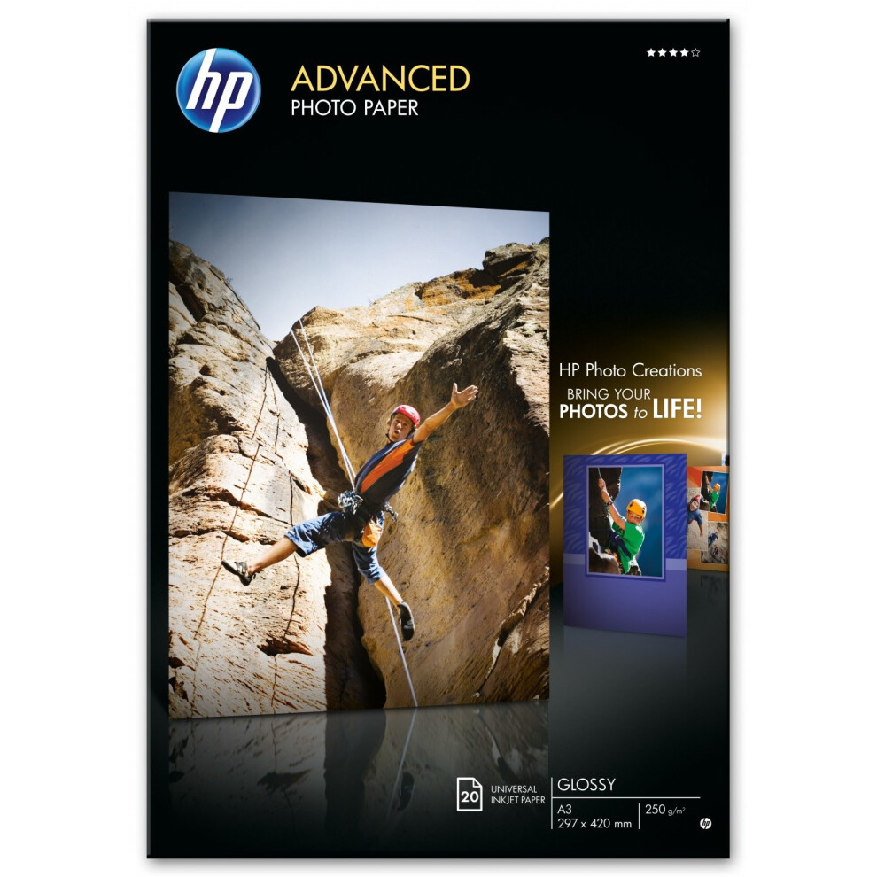 HP Advanced Glossy Photo Paper-20 sht/A3/297 x 420 mm