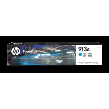 Cartucho de tinta original HP PageWide 913A cian (F6T77AE) para HP PageWide 377/452/477
