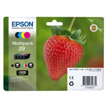 EPSON Multipack T2986 - Aardbei - Zwart, Cyaan, Magenta, Geel (C13T29864012)