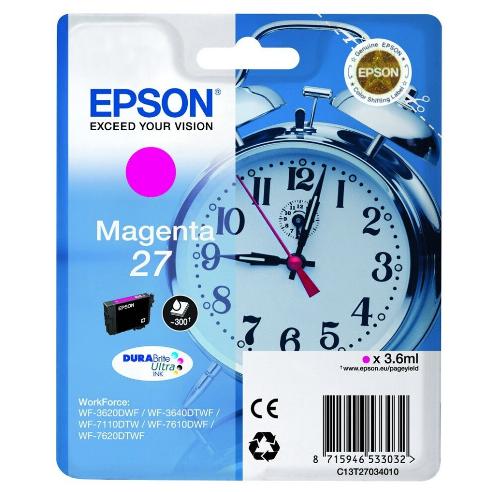 Epson 27 Durabrite Ultra Magenta Ink Cartridge