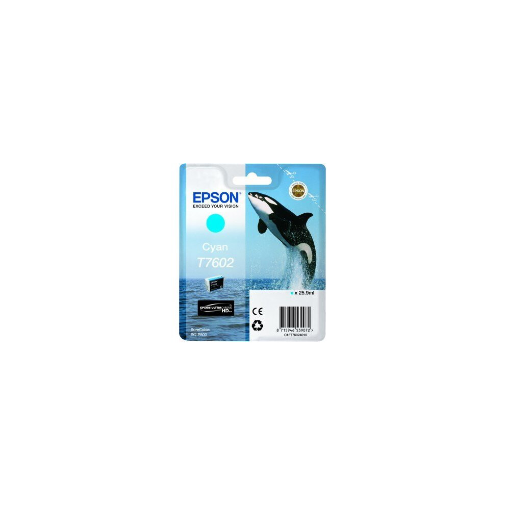 Epson T7602 Cyan 25.9Ml Cyan Ink Cartridge