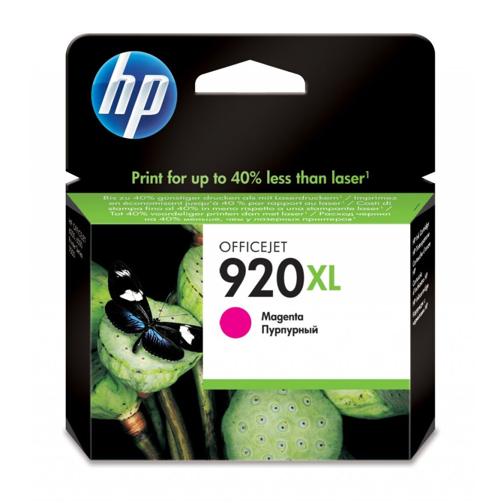 Hp 920XL High Yield Magenta Original Ink Cartridge Pink 884420649342