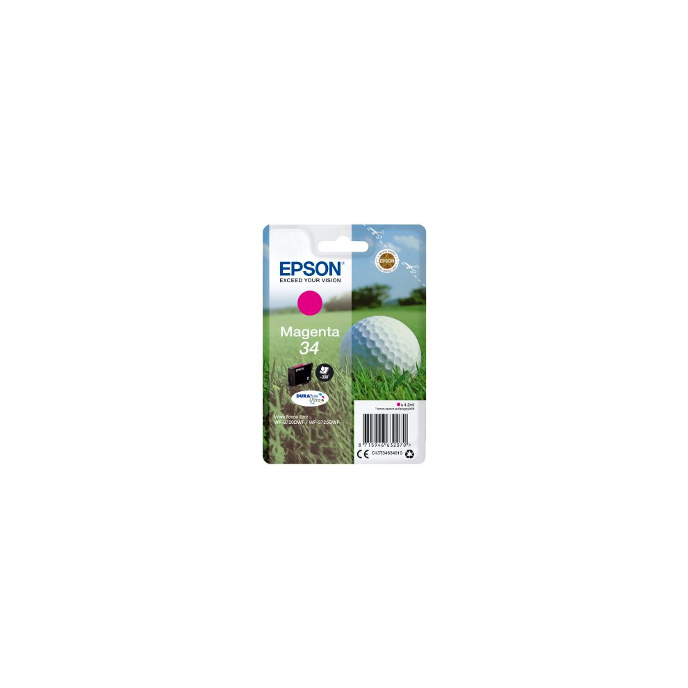 Epson Singlepack Magenta 34 DURABrite Ultra Ink 4.2ml Magenta ink cartridge