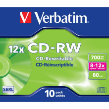 CD-RW - Verbatim - 12x - 700 Mo - 10 pezzi - Scatola per gioielli