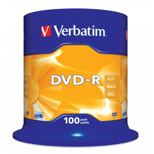 Verbatim DVD-R Verbatim 16x 4,7GB (Cake 100) MAT SILVER