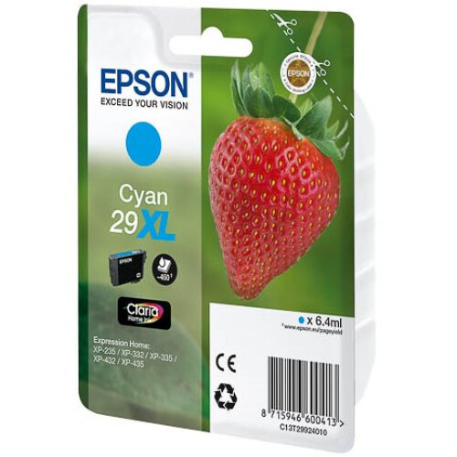 Epson Tinteiro EPSON T2992 XL Ciano - Morango (C13T29924012)