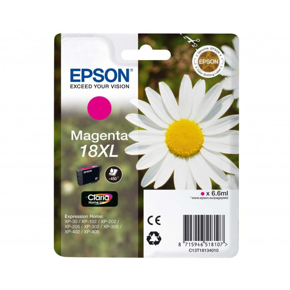Epson Singlepack Magenta 18XL Claria Home Ink