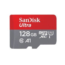 SanDisk Ultra 128GB microSDXC Memory Card + SD Adapter with A1 App Performance up to 100MB/s, Class 10, U1