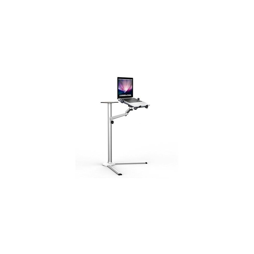 Universal Aluminium Laptop Tablet Multi Function Floor Stand Tilt Swivel Single Arm Support Holder 6950670400805