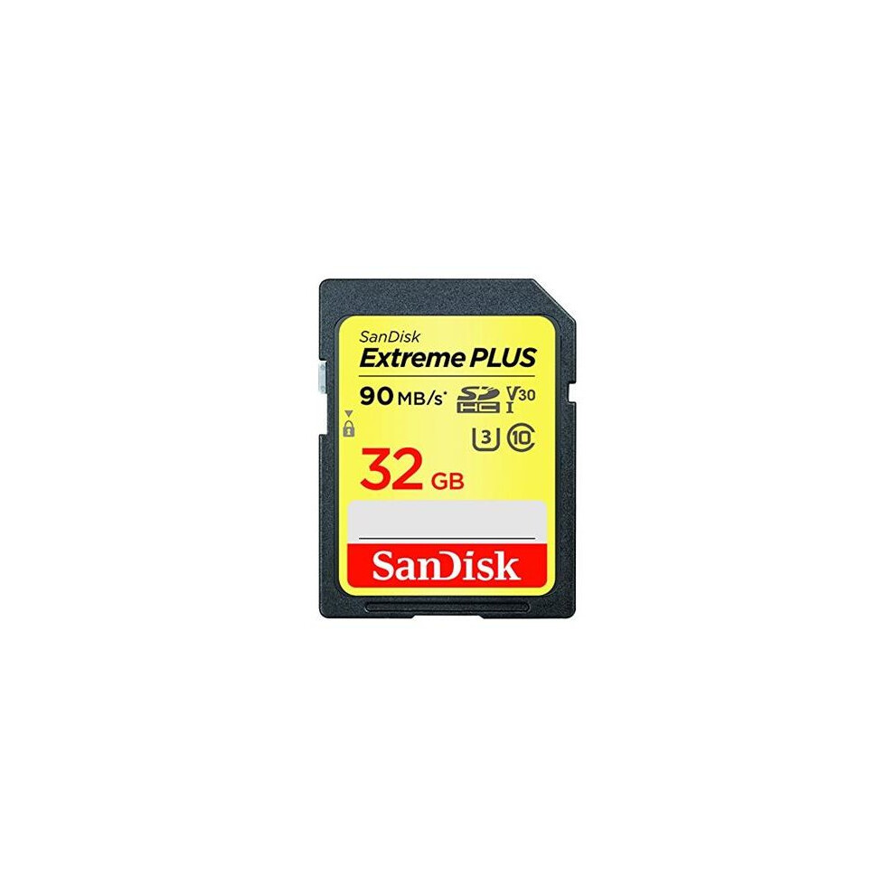 SanDisk Extreme PLUS 32 GB SDHC Memory Card up to 90 MB/s, Class 10, U3, V30 - Twin Pack