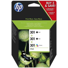 HP E5Y87EE 301 Original Ink Cartridge, Black and Tri-Colour, Pack of 3