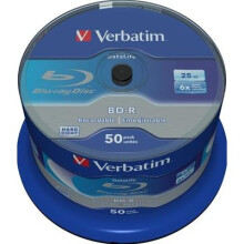 Disques BD-R - VERBATIM - 50 kappaletta - 25 Go - 6x - Sylinteri