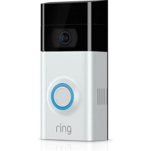 Ring Video Doorbell 2-1080p HD video, two-way talk, motion detection, wifi-connected, Satin Nickel