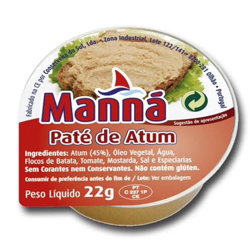 Tuna Fish Pate Manna - 24 un x 22gr