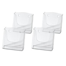 Sigel LH116 Wall-Mounted Literature Holder acrylic, with 1 compartment, for A5 (pack of 4)