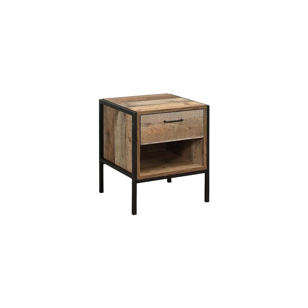 Birlea Urban 1 Drawer Bedside, Wood, Rustic