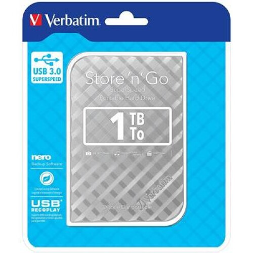 Verbatim Draagbare externe harde schijf - VERBATIM - 2.5''1 To - USB 3.0