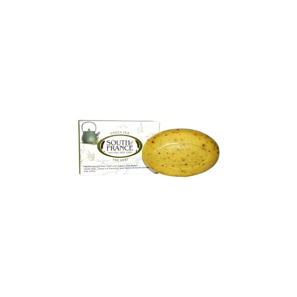 South Of France Green Natural Bar Soap, Tea, 6 Ounce