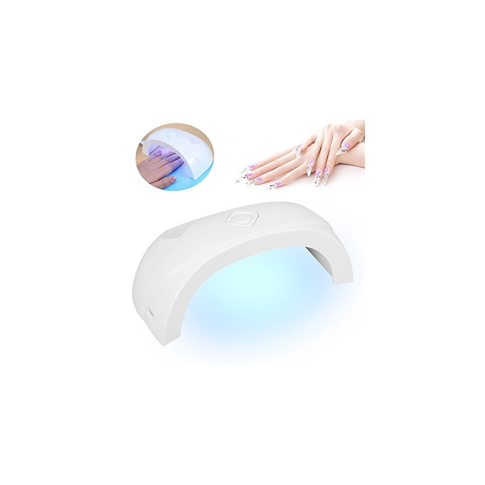 Mini Nail Dryer, UV Gel Polish Curing LED Lamp Machine with USB Charger, Manicure Drying Tool for Fingernail &amp Toenail