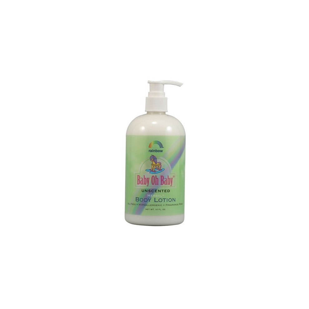 Body Lotion Herbal Baby Unscented 16 Fluid Ounce Rainbow Research